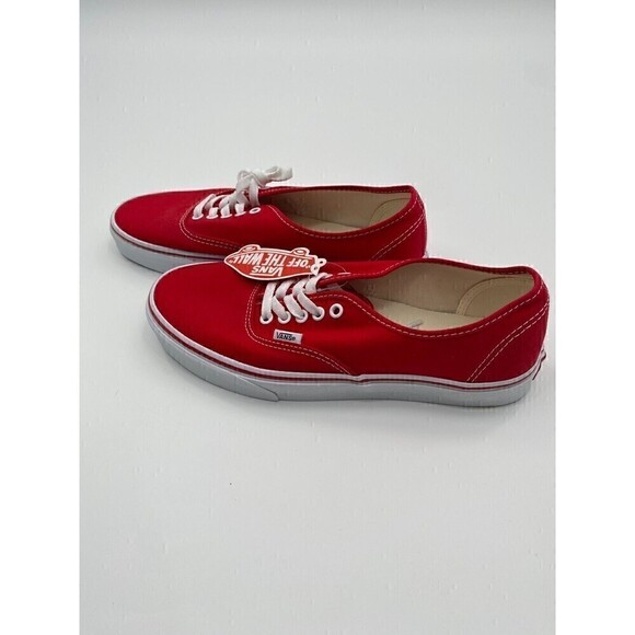 Vans Authentic RED Unisex Shoes Women Size 11 (Men Size 9.5) - Picture 2 of 8